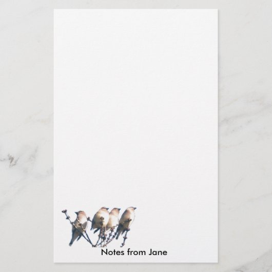 Stationery - WaxWing - Notizen von ... Briefpapier (Vorderseite)