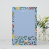 STATIONERY:WILLIAM MORRIS "BLAUE POMEGRANATES" BRIEFPAPIER (Stehend Vorderseite)