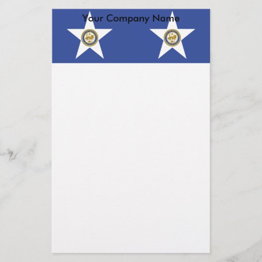 Stationery with Flag Houston City, USA Briefpapier (Vorderseite)