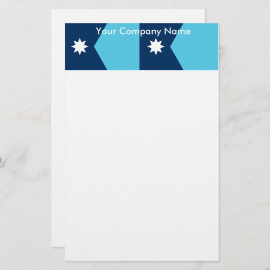Stationery with Flag of Minnesota, USA Briefpapier (Vorne/Hinten)