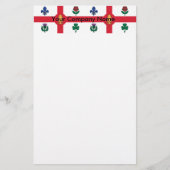 Stationery with Flag of Montreal, Canada Briefpapier (Vorderseite)