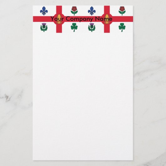 Stationery with Flag of Montreal, Canada Briefpapier (Vorderseite)