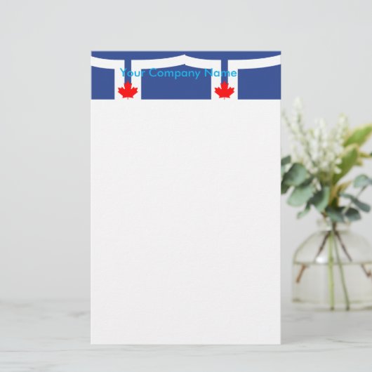 Stationery with Flag of Toronto, Canada Briefpapier (Stehend Vorderseite)