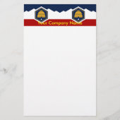 Stationery with Flag of Utah, USA Briefpapier (Vorderseite)