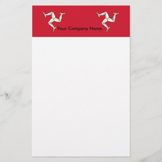 Stationery with Isle of Man Flag, Großbritannien Briefpapier (Vorderseite)