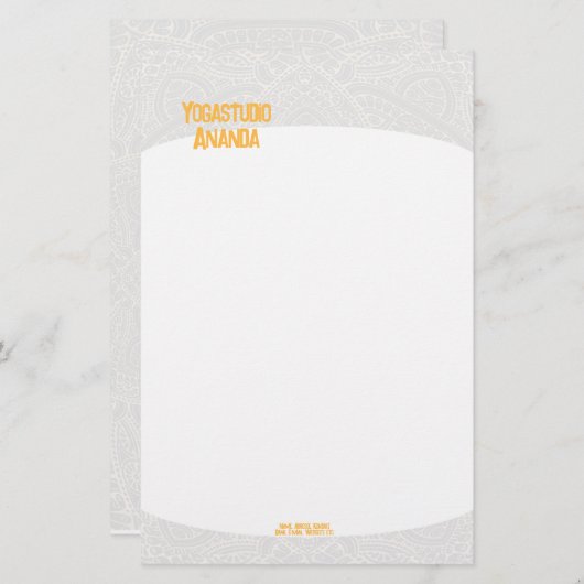 Stationery Yogastudio Briefpapier (Vorne/Hinten)