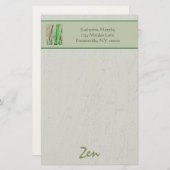 Stationery "Zen Bamboo" Briefpapier (Vorne/Hinten)