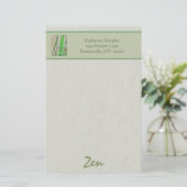 Stationery "Zen Bamboo" Briefpapier (Stehend Vorderseite)