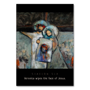 Stationieren Sie sechs, Veronica-Abwischengesicht, Tischnummer