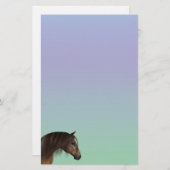 Stationierpapier für Pferde Briefpapier (Vorne/Hinten)