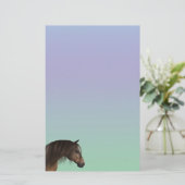 Stationierpapier für Pferde Briefpapier (Stehend Vorderseite)