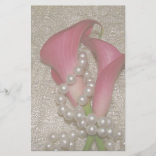 Stationierung Calla Lilies & Pearls Briefpapier