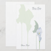 Stationierung der Calla Lily Briefpapier (Vorne/Hinten)