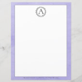 Stationierung der lila Kräne-Monogramm (Vorderseite)