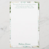 Stationierung der Personalisierten Schrift Eukalyp Briefpapier (Vorderseite)