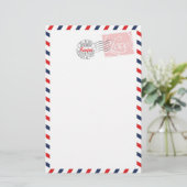 Stationierung der Roten Postdienste Briefpapier (Stehend Vorderseite)
