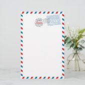 Stationierung der Roten Postdienste Briefpapier (Stehend Vorderseite)