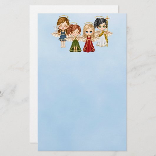 Stationierung des Angel Quartetts Briefpapier (Vorne/Hinten)