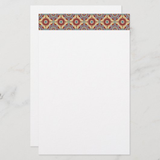 Stationierung islamischer geometrischer Muster Briefpapier (Vorne/Hinten)