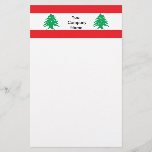 Stationierung mit der Flagge Libanons Briefpapier (Vorderseite)