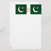 Stationierung mit der Flagge Pakistans Briefpapier (Vorne/Hinten)