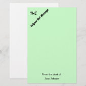 Stationierung - Originaltext Briefpapier (Vorne/Hinten)