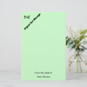 Stationierung - Originaltext Briefpapier (Stehend Vorderseite)