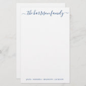 Stationierung Personalisierter Skriptfamilien jede Briefpapier (Vorne/Hinten)