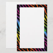 Stationierung "Rainbow zebra" Briefpapier (Vorne/Hinten)