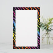Stationierung "Rainbow zebra" Briefpapier (Stehend Vorderseite)