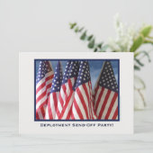 Stationierung Send-Off Party, American Fags Einladung (Stehend Vorderseite)