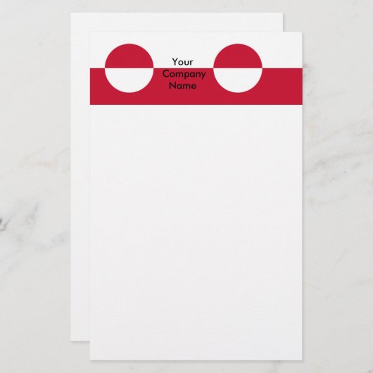 Stationierung unter der Flagge Grönlands Briefpapier (Vorne/Hinten)