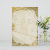 Stationierung Vintager Altbriefe Briefpapier (Stehend Vorderseite)