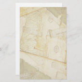 Stationierung Vintager Altbriefe Briefpapier (Vorne/Hinten)