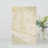 Stationierung Vintager Altbriefe Briefpapier (Stehend Vorderseite)