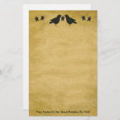 Stationierung von Krähen Briefpapier (Vorne/Hinten)