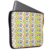Stationierungsmuster auf Gelb Laptopschutzhülle (Vorne Rechts)