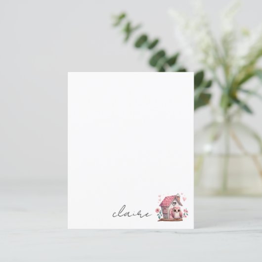 Stationspapier mit personalisiertem Namen (Stehend Vorderseite)