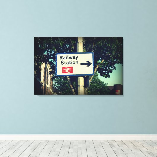 Stationszeichen Leinwanddruck (Insitu (Holzboden))