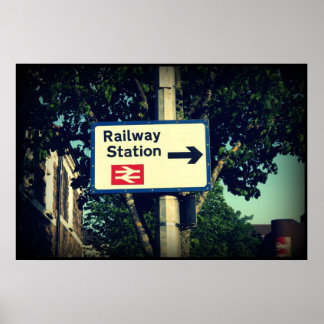Stationszeichen Poster