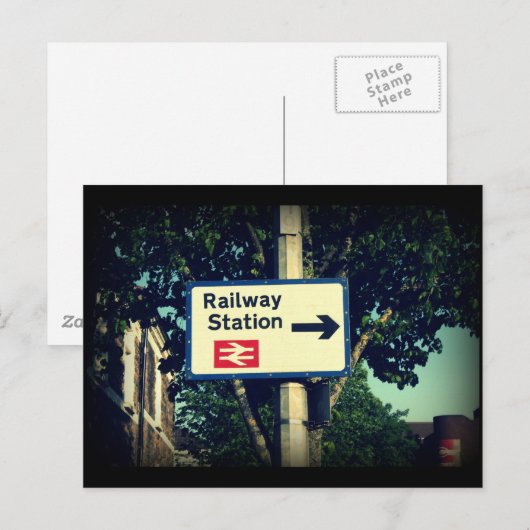 Stationszeichen Postkarte (Vorne/Hinten)