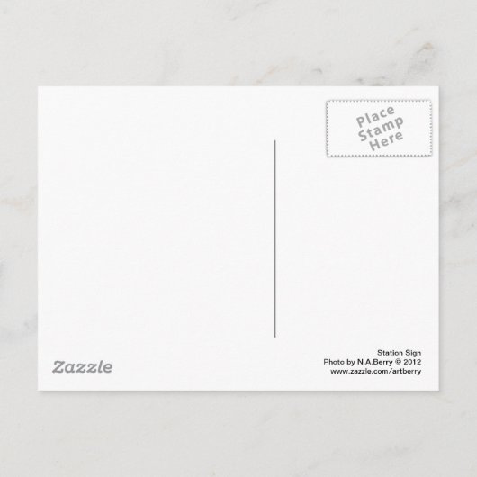 Stationszeichen Postkarte (Rückseite)