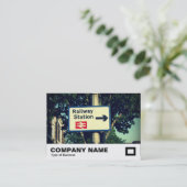 Stationszeichen Visitenkarte (Stehend Vorderseite)
