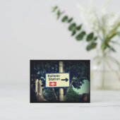 Stationszeichen Visitenkarte (Stehend Vorderseite)