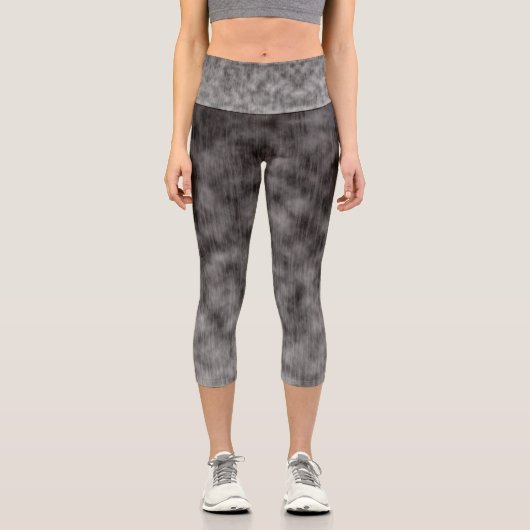 Statische Trauer Capri Leggings (Vorderseite)