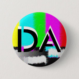 Statischer Schwarzweiss-Knopf DA Button
