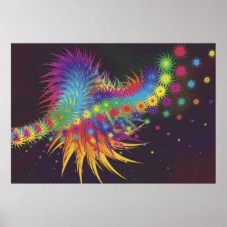 Statisches Multihued-Feld Poster