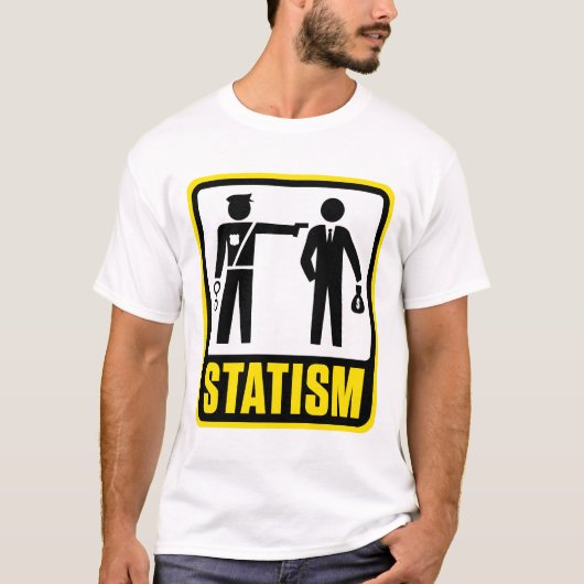 Statism-Warnzeichen-Shirt T-Shirt (Vorderseite)
