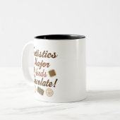 Statistik-bedeutende Schokolade Zweifarbige Tasse (Vorderseite Links)