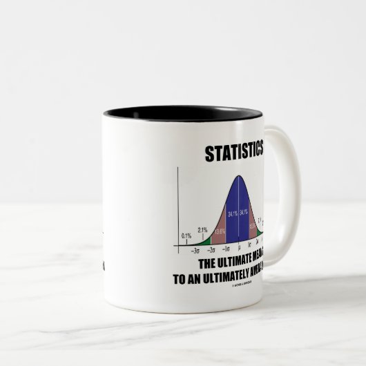 Statistik-entscheidendes Durchschnitt-schließlich Zweifarbige Tasse (VorderseiteRechts)